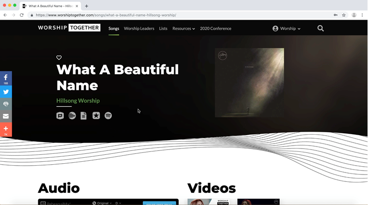 How To Favorite A Song On Worship Together
